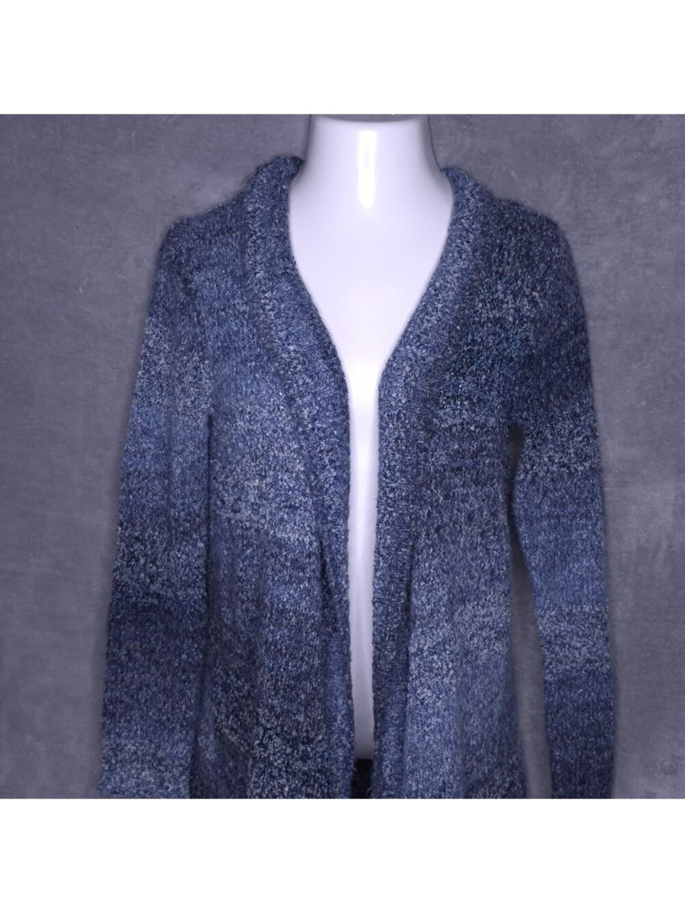 PrAna Womens Blue Open Front Cardigan XL Long Sleeve Acrylic Blend Sweater
